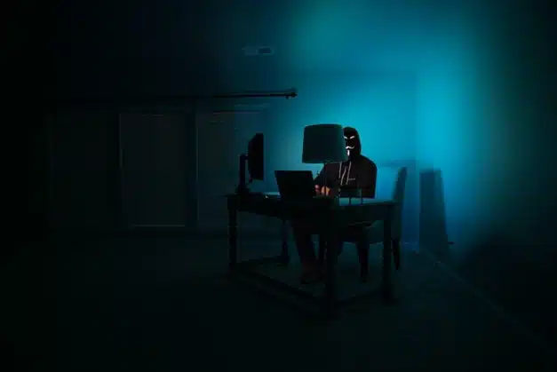 Un hacker derrière son écran d'ordinateur