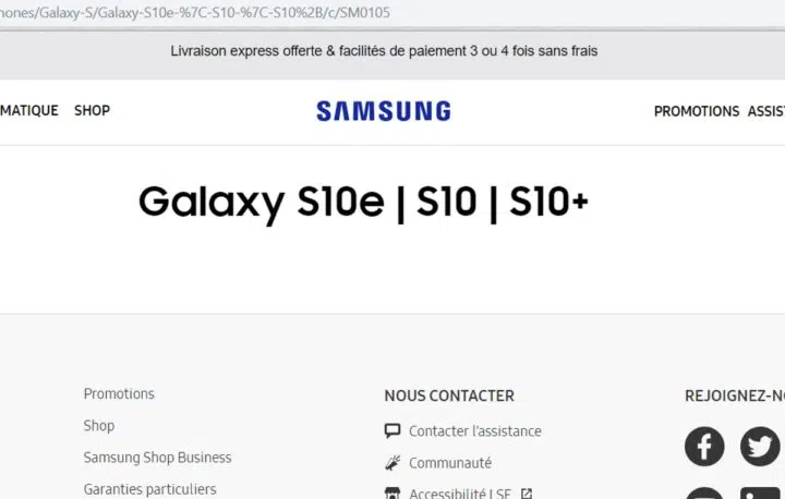 samsung galaxy s10 names confirmed in france