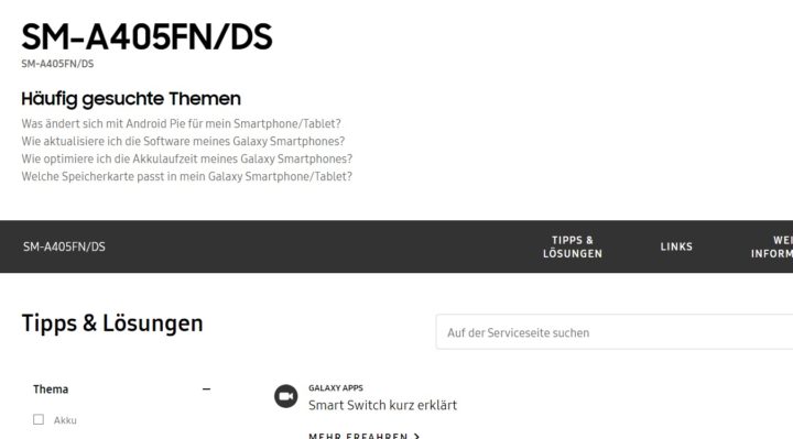 samsung galaxy a40 support germany