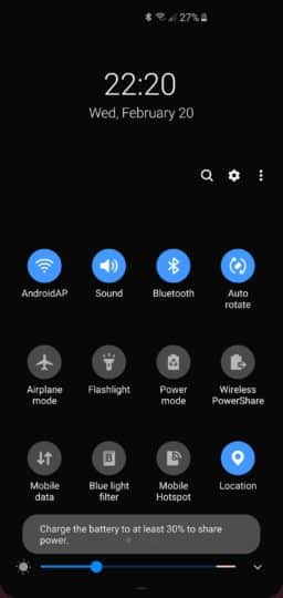 Galaxy S10 Wireless PowerShare