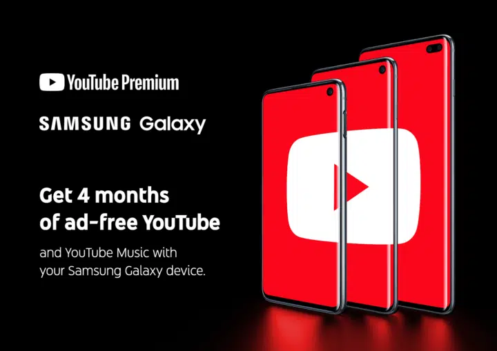 YouTube Premium Galaxy S10